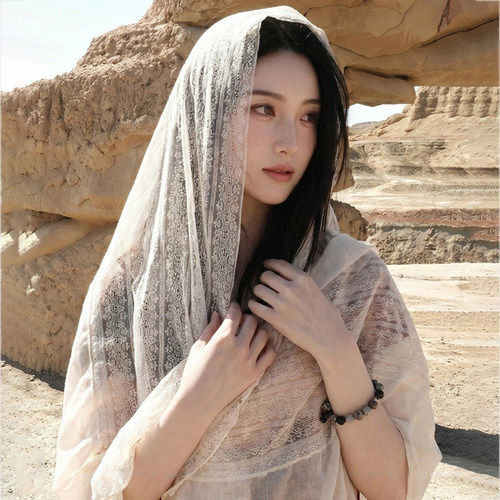 夏季防晒废土风大丝巾披肩女
