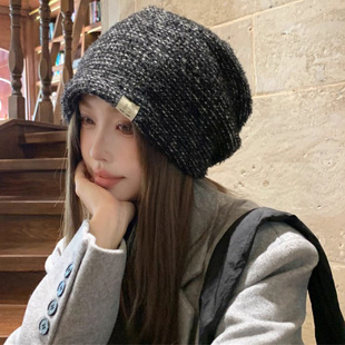 大头围帽子女韩版时尚个性百搭堆堆帽秋冬季保暖护耳显脸小包头帽