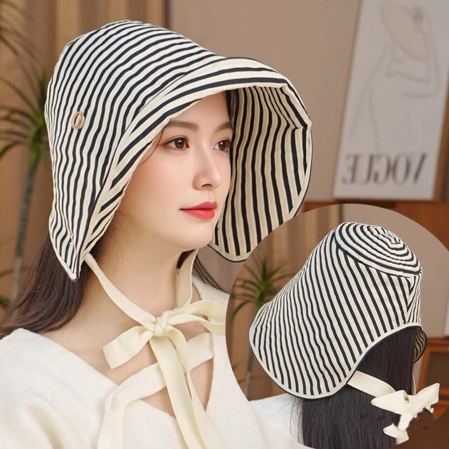 防晒帽子女夏季防紫外线渔夫帽骑行太阳帽大头围百搭可折叠遮阳帽