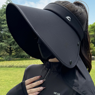 大帽檐防晒帽夏季帽子女款2026新款防紫外线遮阳帽骑车冰丝太阳帽