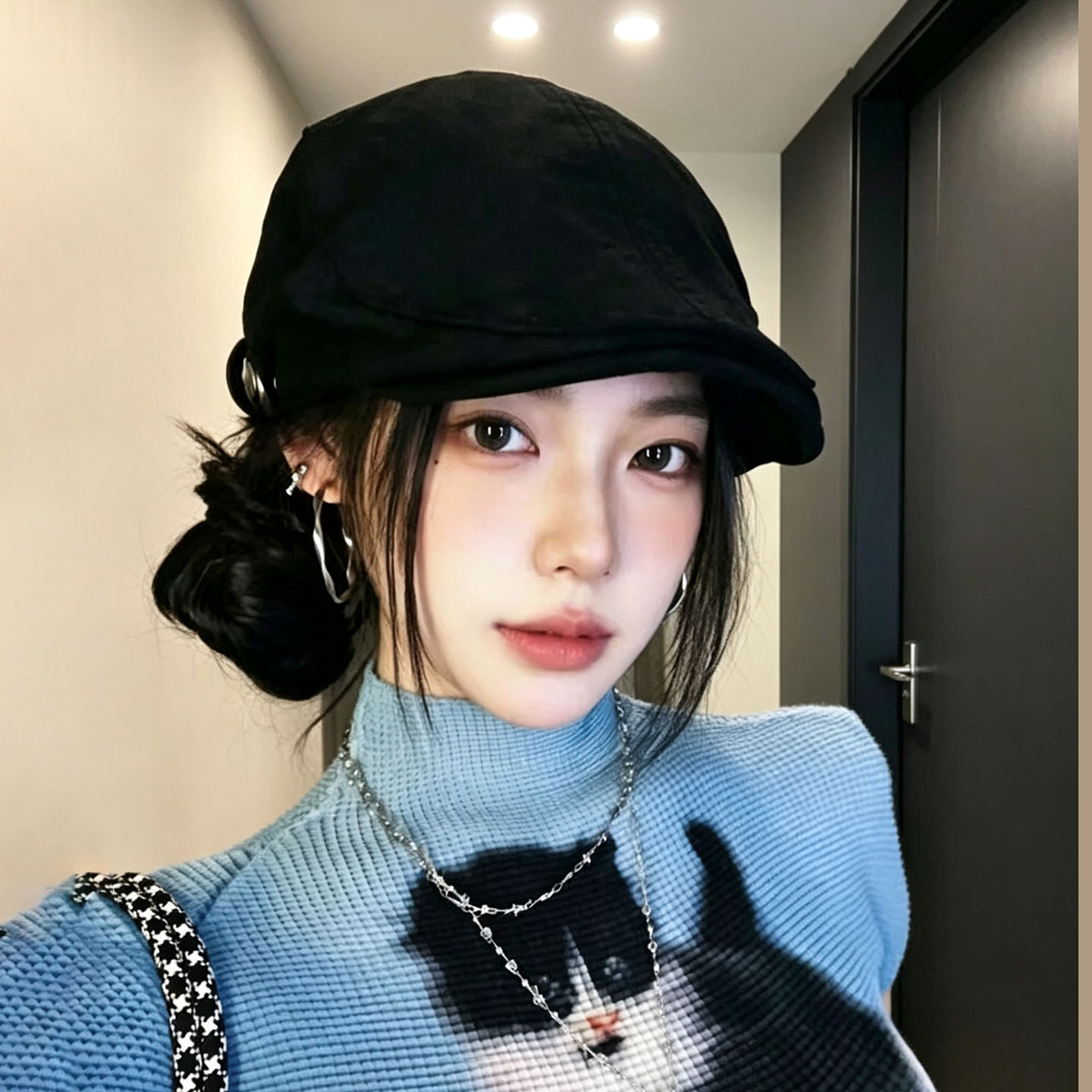 复古文艺女款显脸小前进帽图片