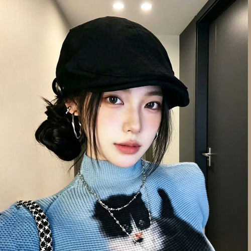 复古文艺女款显脸小前进帽