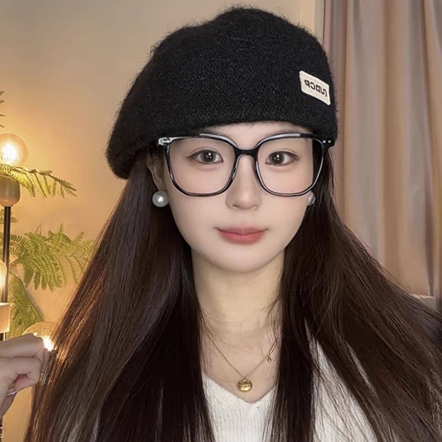 2025新款韩版定性反戴贝雷帽子女