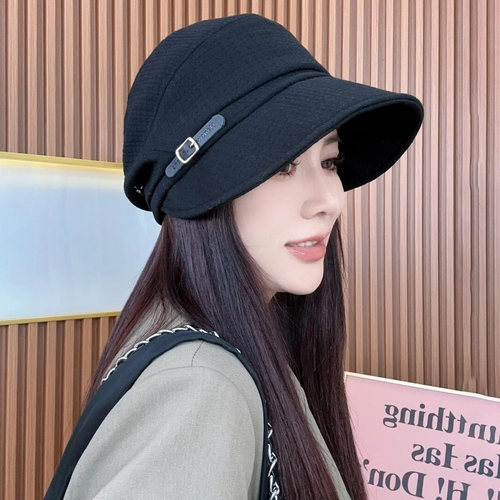 渔夫帽逛街休闲女款秋季褶皱盆帽