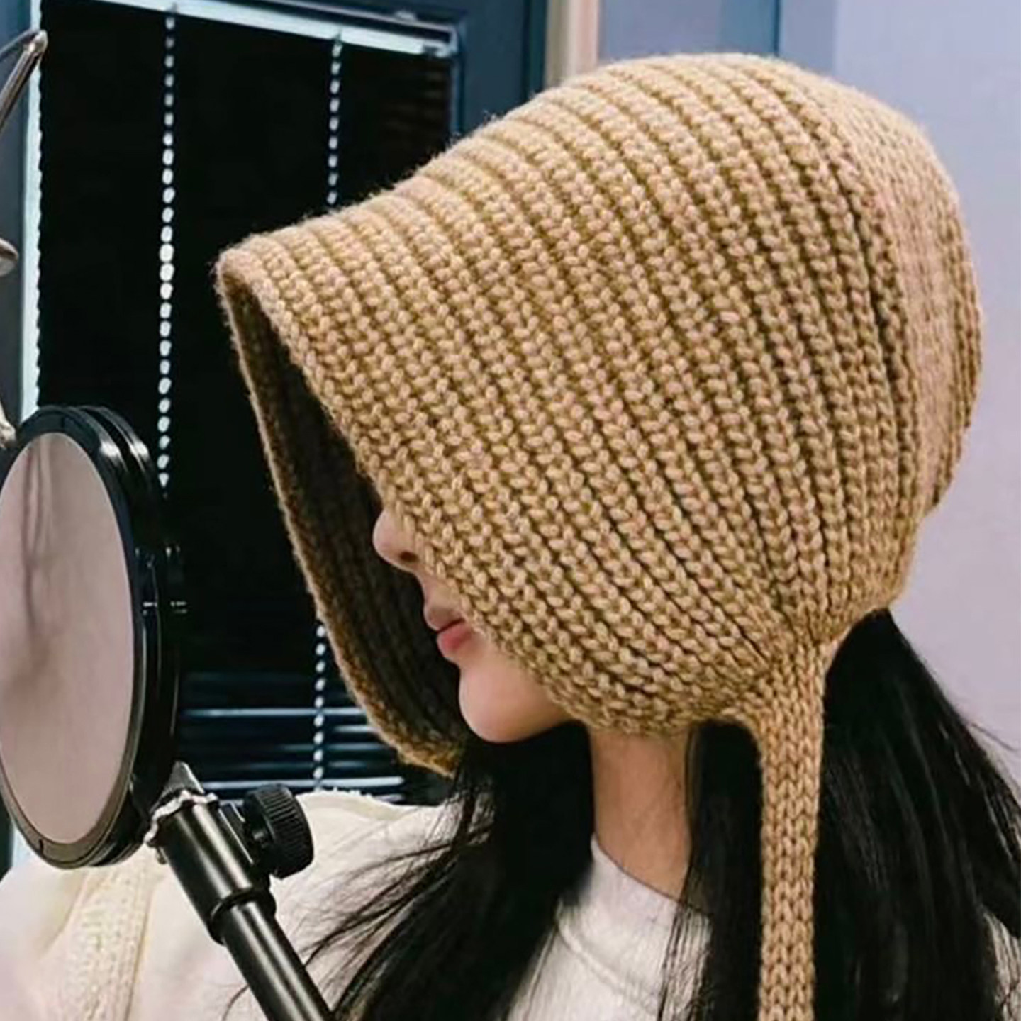 杨紫戚薇同款针织帽子女手工钩针渔夫帽秋冬保暖百搭显脸小毛线帽