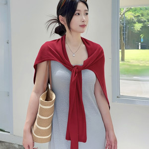 2026新款纯色百搭针织披肩女