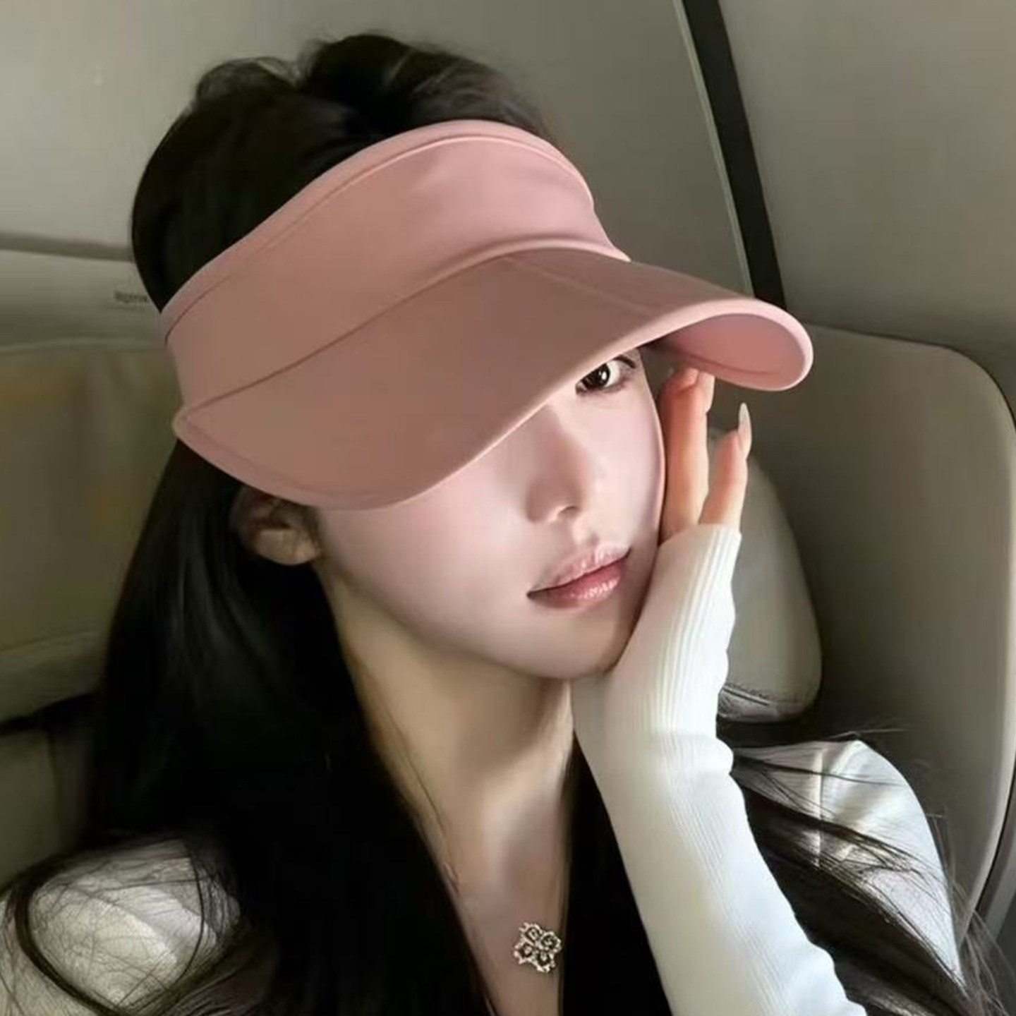 空顶防晒帽夏季帽子女款2026新款可折叠防晒帽遮阳帽显脸小太阳帽