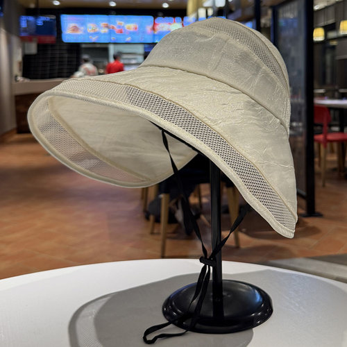 中老年女大檐防紫外线空顶遮阳帽