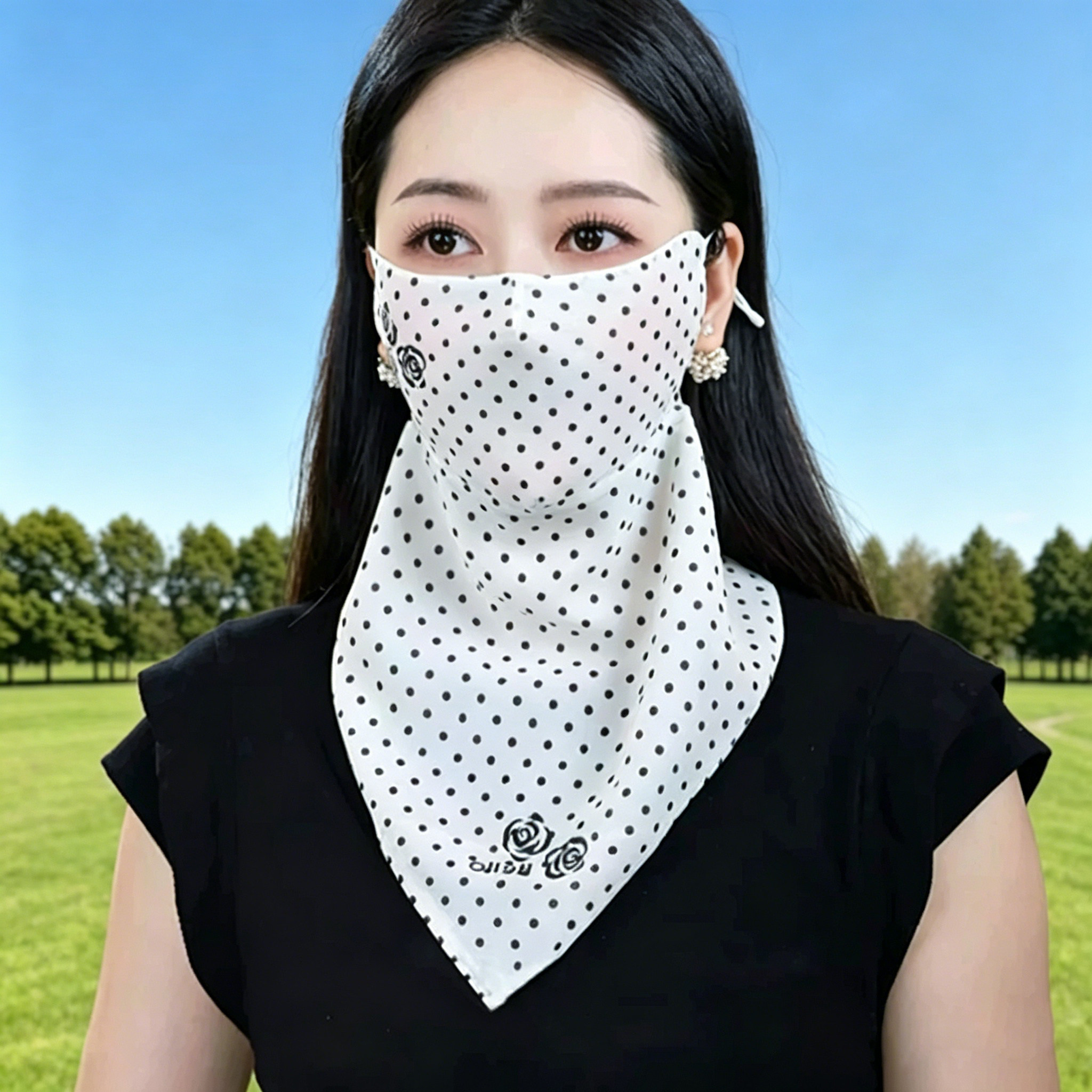 夏季防晒全脸护颈面纱