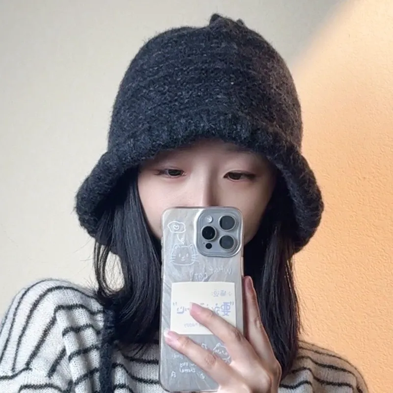 大头围毛线帽子女2025秋冬季巴拉克拉法帽冬天保暖骑车护耳雷锋帽