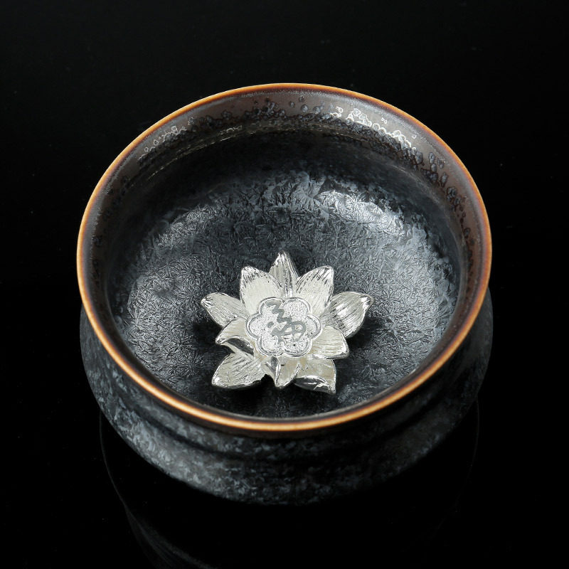 甲盏窑 李甲栈建盏天目杯银饰七保温杯