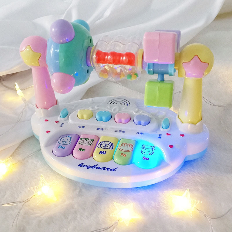 儿童多功能电子琴婴儿摇铃音乐琴宝宝0-3-6岁益智早教机幼儿玩具