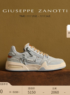 【新品】Giuseppe Zanotti女士GZ-GHOST牛仔双拉链运动鞋