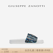 男鞋 春夏虹彩光泽一字拖拖鞋 ZanottiGZ男士 Giuseppe