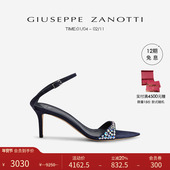 Giuseppe 礼物 ZanottiGZ女士尖头细高跟水钻露趾凉鞋