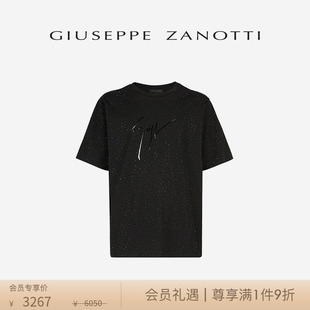 男 水钻刺绣简约圆领T恤短袖 ZanottiGZ男士 Giuseppe