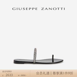 Giuseppe Zanotti 商场同款 GZ女士水钻平底凉拖鞋