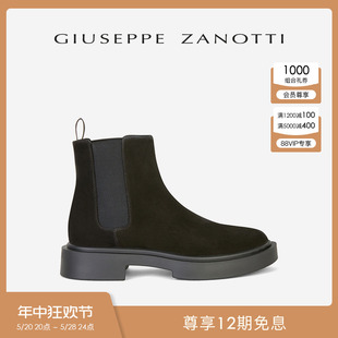 潮流切尔西靴短靴 黑色经典 ZanottiGZ男士 Giuseppe