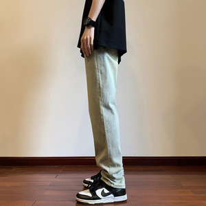 弹力美式高街简约牛仔裤百搭男女4  BK335-P50控78图片