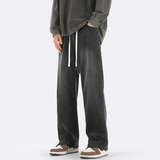 现货~~复古高街美式百搭阔腿宽松直筒牛仔裤1BK420-P50控78，男装牛仔裤，星座515