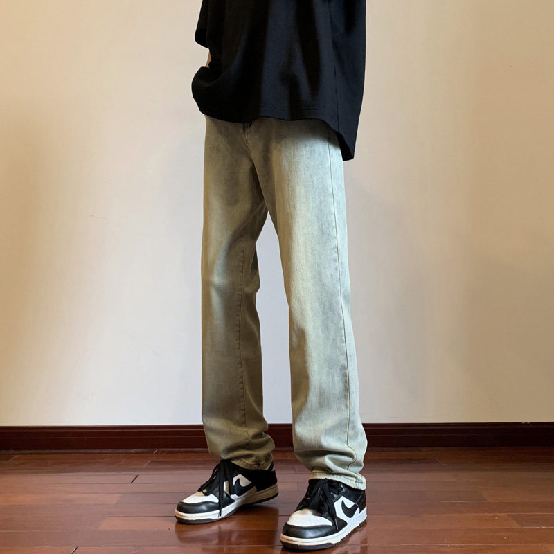 弹力美式高街简约牛仔裤百搭男女4BK335-P50控78,男装牛仔裤,星座515