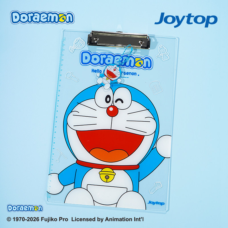 Joytop悦木哆啦A梦板夹 正版试卷夹亚克力透明书写板夹写字垫