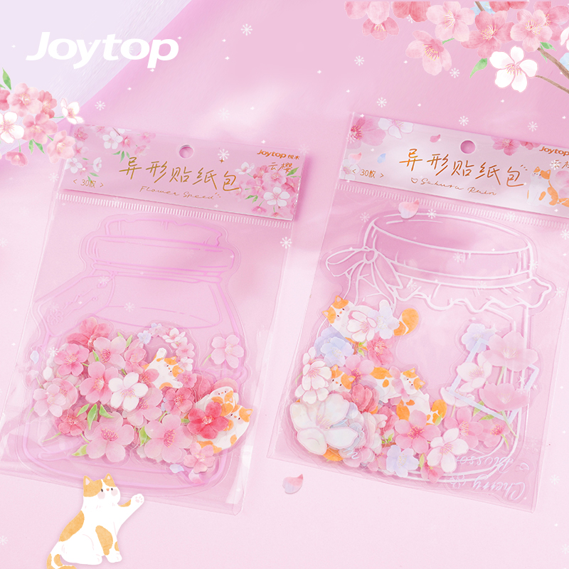 joytop悦木贴纸包樱花