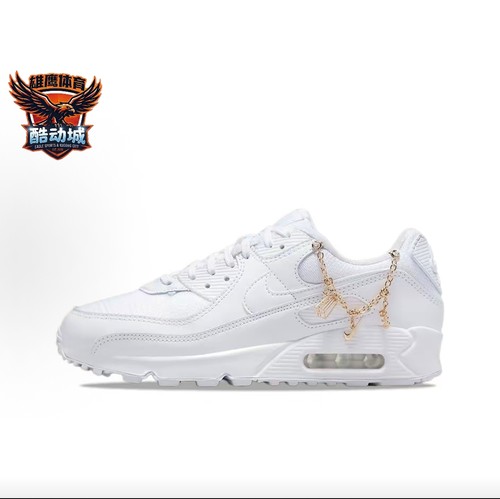 耐克Nike Air Max 90 纯白 运动休闲 气垫低帮 跑步鞋DH0569-100