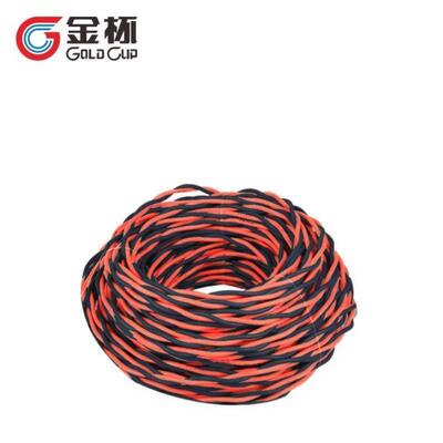 金杯GOLUP电线电缆RVS2*1.5双绞线家装国标电源花线铜芯软线红