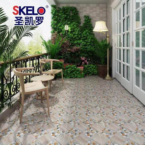 圣凯罗SKELO圣凯罗鹅卵石阳台瓷砖400*400农村自建房别墅庭院