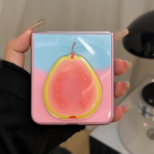 蝴蝶结芭乐适用金属玻璃华为pocket2折叠简约pocketS创意p50可爱三星zflip3小众小米折叠屏novaflip手机壳