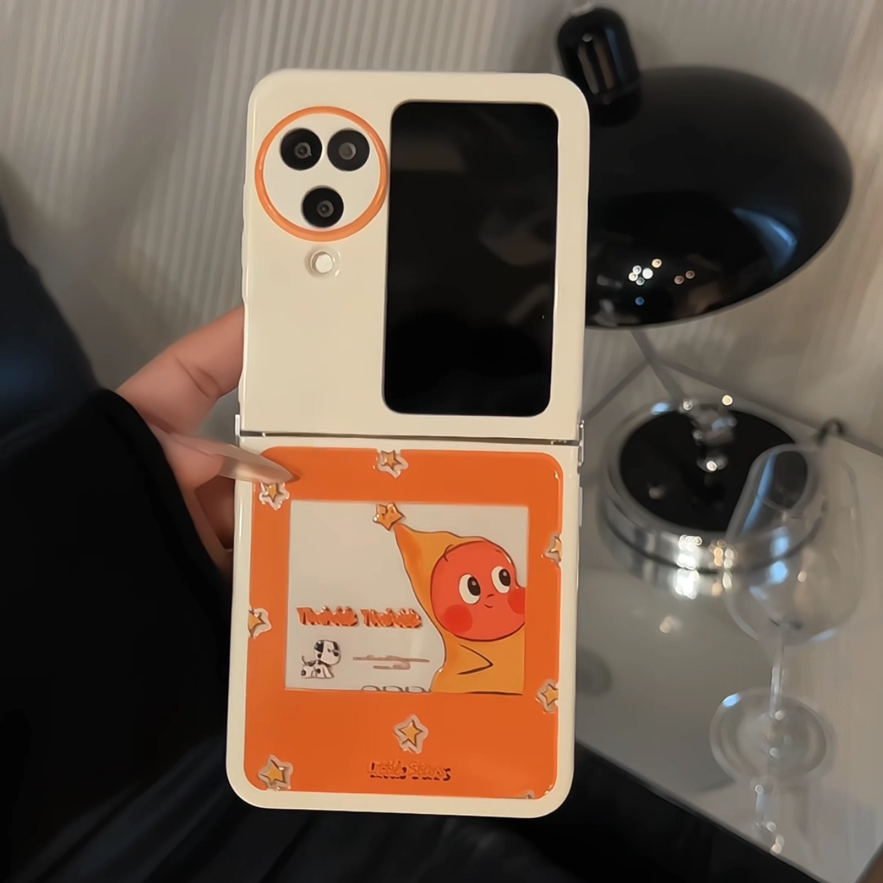 适用OPPOFINDN3FLIP奶油折叠手机壳find新款n3flip折叠屏保护套FINDN2FLIP超薄全包防摔窗户小黄人