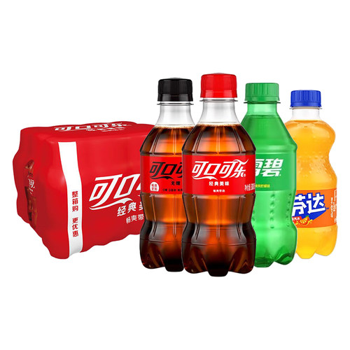 可口可乐迷你雪碧芬达汽水300ml