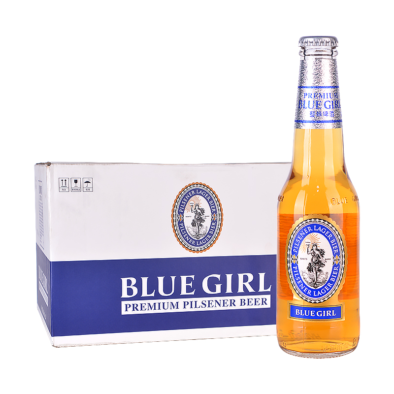 国产蓝妹啤酒韩国风味330ml*24瓶整箱精酿清啤酒玻璃瓶装北京包邮