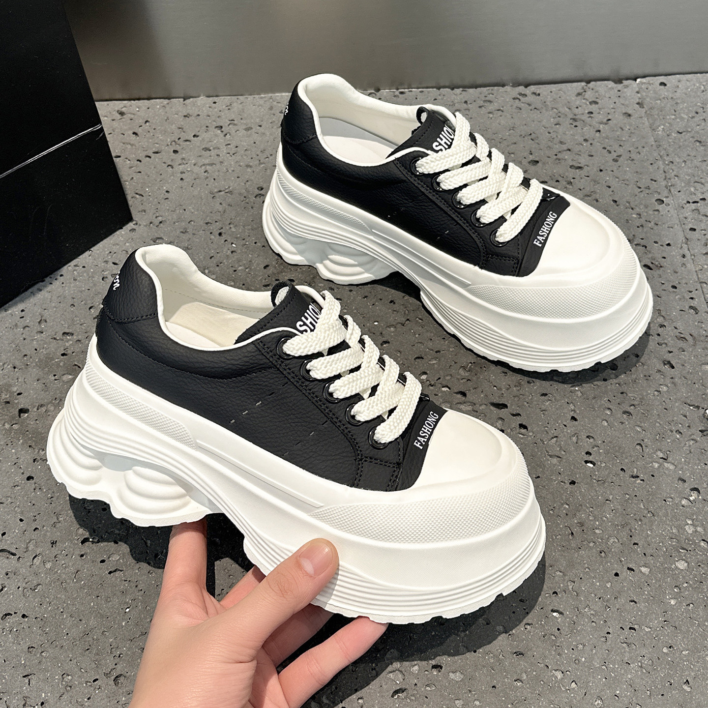 春季厚底运动老爹鞋女2026新款爆款真皮增高轻便小个子休闲小白鞋,女鞋,时尚休闲鞋,淘宝优惠券,粉丝福利购,淘宝优惠卷