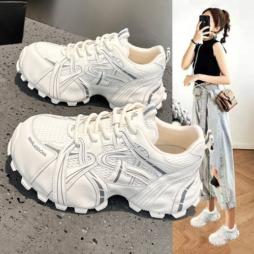 超火德训鞋女显脚小老爹鞋厚底鞋