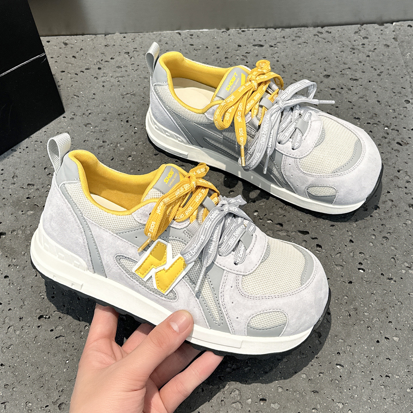 超火透气网面大头德训鞋女2026春季新款软底平底运动休闲阿甘板鞋,女鞋,德训鞋,淘宝优惠券,粉丝福利购,淘宝优惠卷