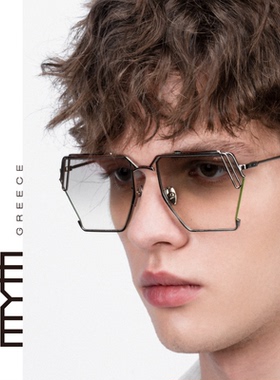 MYTH设计师潮搭回形针太阳镜创意个性大框修颜墨镜高级感MS2004