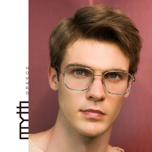 MYTH复古美学飞行员双梁眼镜钛金温莎圈精雕工艺镜架镜框MO2204