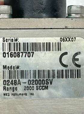 MKS流量计0248A-02000SV，2000SCCM。拆