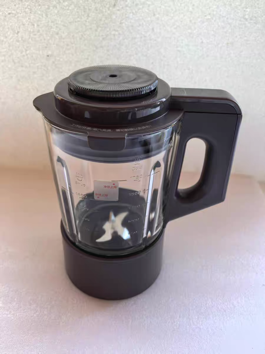 美的破壁机配件PB12S06/PB1S1全新加热搅拌玻璃杯/带发热盘搅拌刀