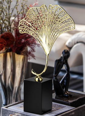 银杏叶树叶工艺客厅轻奢