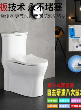 陶瓷防冻直落式卫生间坐便器