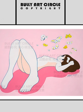TakeruAmano潮流签名印刷版画