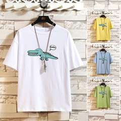 Summer short sleeve t-shirt men's Harajuku men's youth Korean loose student top