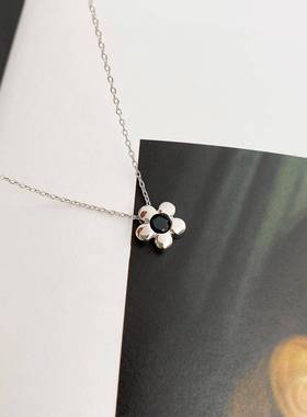 韩版S92银花朵项n链女复古时尚5朵花XL1345瓣5锁链气质简约is毛衣