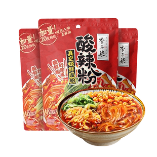 李子柒薯你弹酸辣粉272g*3袋103g*1杯组合四川粉丝方便速食by