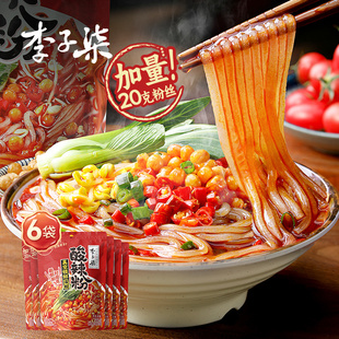 李子柒薯你弹酸辣粉272g 6袋红薯粉四川粉丝米线速食米线特产小吃