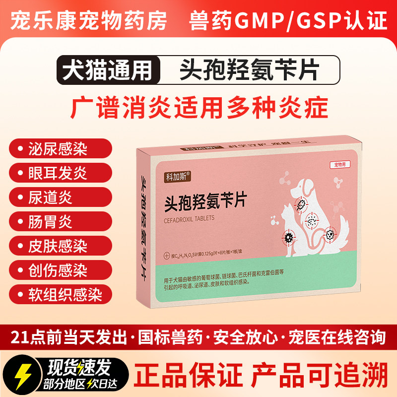 科加斯头孢羟氨苄片犬猫消炎