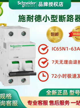 IC65N系列微型断路器配电型IC65N 2P C10A16A 20A 32A 40A 50A63A